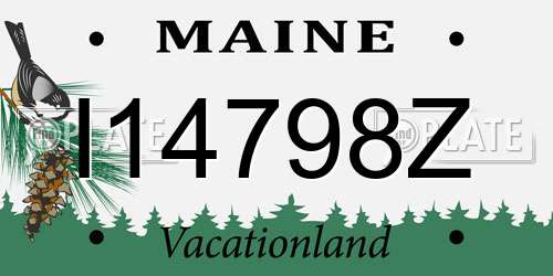 I14798Z Maine License Plate