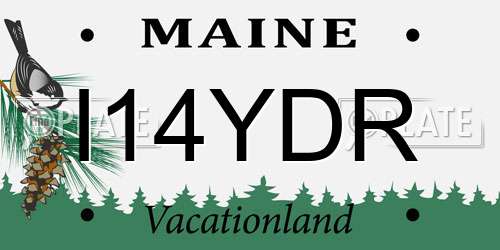 I14YDR Maine License Plate
