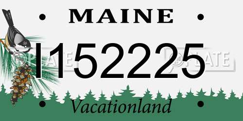 I152225 Maine License Plate