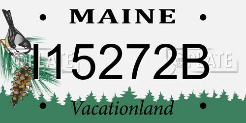 I15272B Maine License Plate