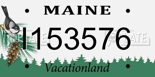 I153576 Maine License Plate