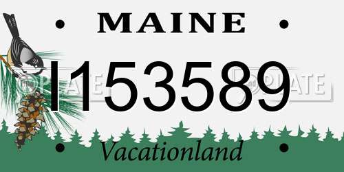 I153589 Maine License Plate