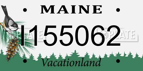 I155062 Maine License Plate