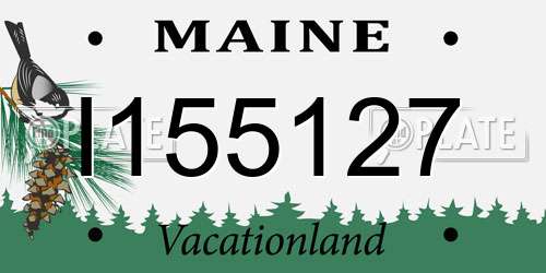 I155127 Maine License Plate