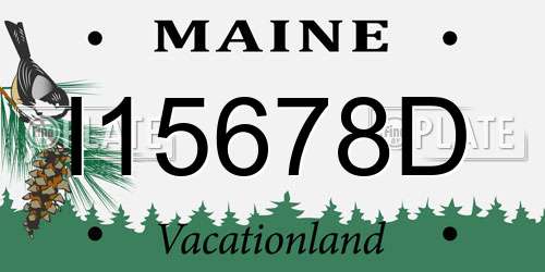 I15678D Maine License Plate