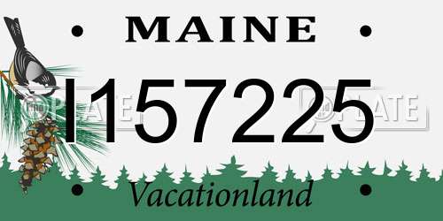 I157225 Maine License Plate