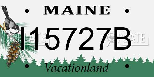 I15727B Maine License Plate