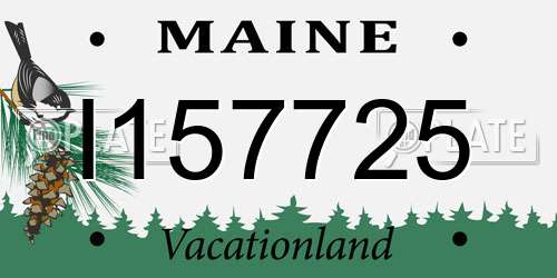 I157725 Maine License Plate