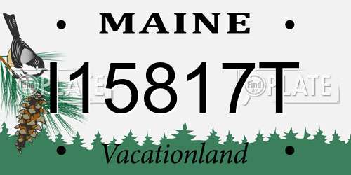 I15817T Maine License Plate
