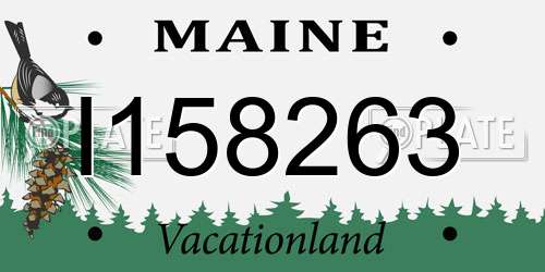 I158263 Maine License Plate