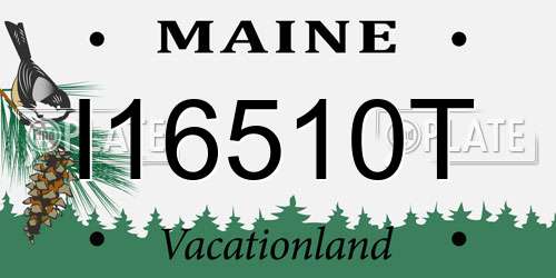 I16510T Maine License Plate