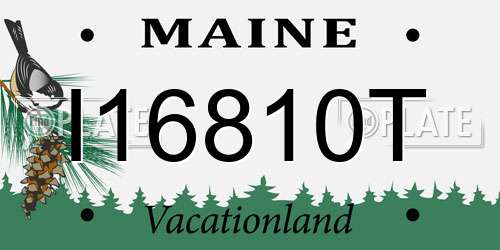 I16810T Maine License Plate