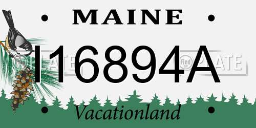 I16894A Maine License Plate
