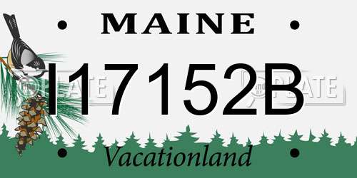 I17152B Maine License Plate