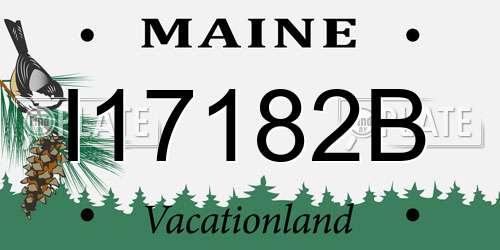 I17182B Maine License Plate
