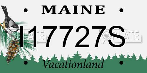 I17727S Maine License Plate
