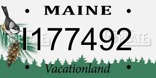 I177492 Maine License Plate