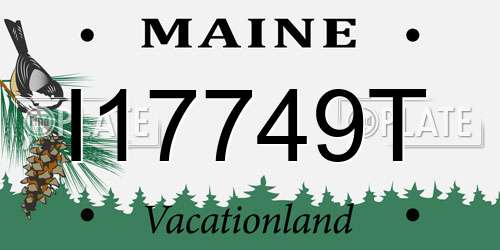 I17749T Maine License Plate