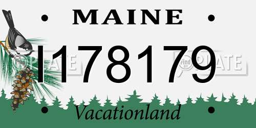 I178179 Maine License Plate