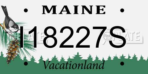 I18227S Maine License Plate