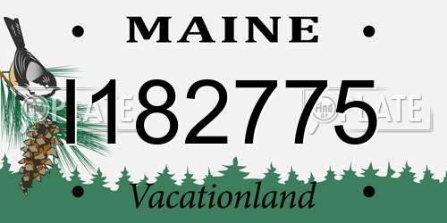 I182775 Maine License Plate