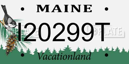 I20299T Maine License Plate