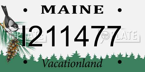I211477 Maine License Plate