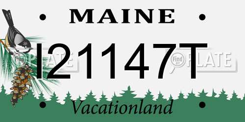 I21147T Maine License Plate