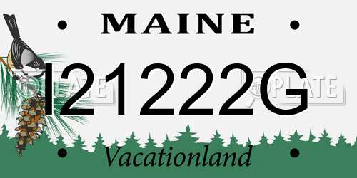I21222G Maine License Plate
