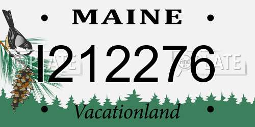 I212276 Maine License Plate