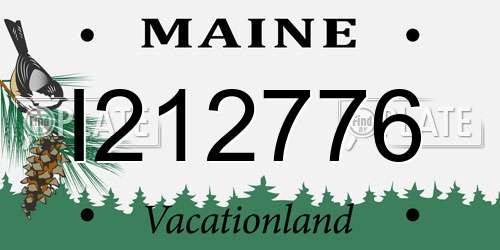 I212776 Maine License Plate