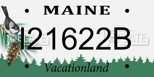 I21622B Maine License Plate