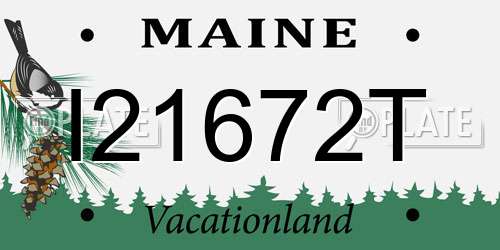 I21672T Maine License Plate