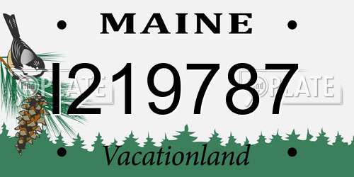 I219787 Maine License Plate