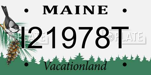 I21978T Maine License Plate