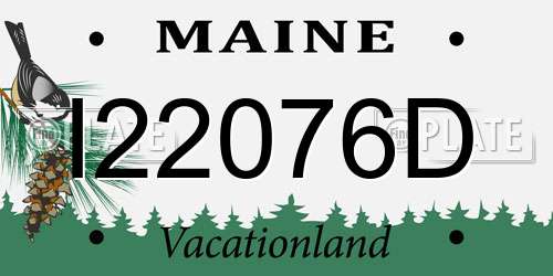 I22076D Maine License Plate