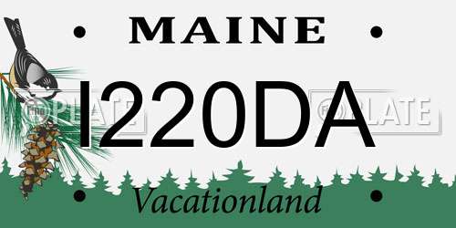 I220DA Maine License Plate
