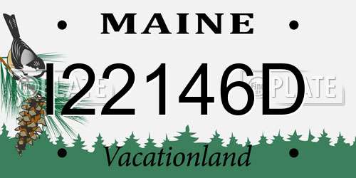 I22146D Maine License Plate