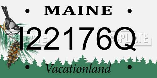 I22176Q Maine License Plate
