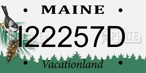 I22257D Maine License Plate