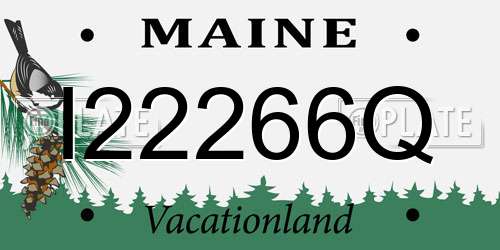 I22266Q Maine License Plate