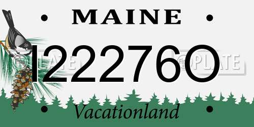 I22276O Maine License Plate
