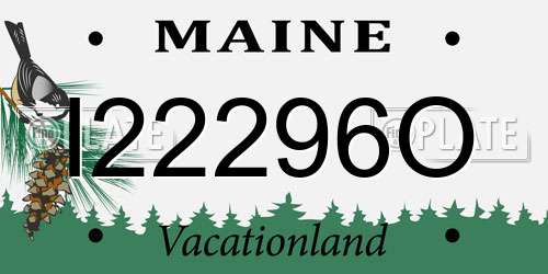 I22296O Maine License Plate