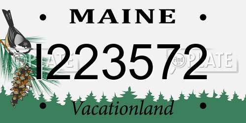 I223572 Maine License Plate