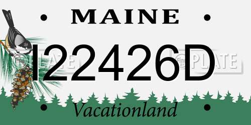 I22426D Maine License Plate