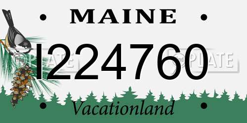 I224760 Maine License Plate