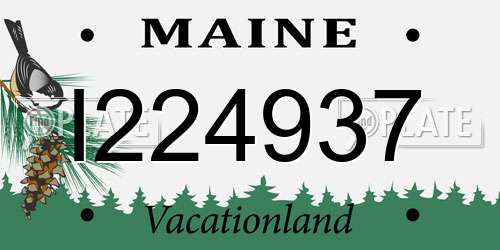 I224937 Maine License Plate