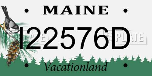 I22576D Maine License Plate