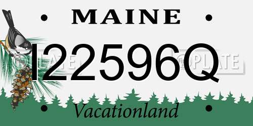 I22596Q Maine License Plate