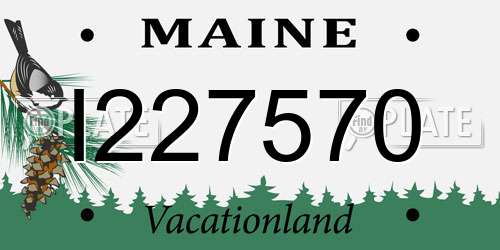 I227570 Maine License Plate
